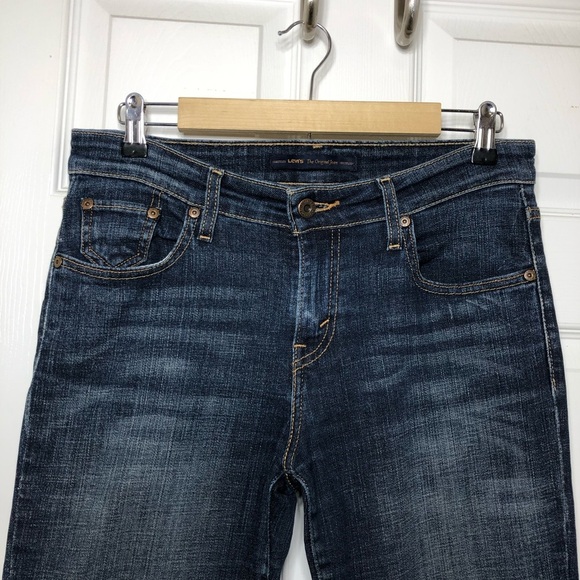 Levi’s The Original Jean Mid Rise Skinny Stretchy Cotton Dark Wash Jeans 8 Short - Picture 3 of 15